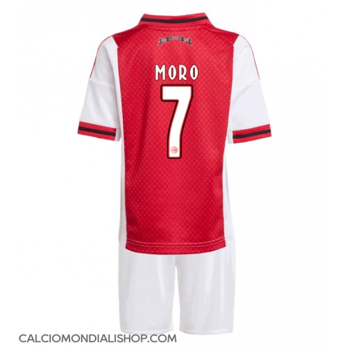 Maglie da calcio Ajax Raul Moro #7 Prima Maglia Bambino 2025-26 Manica Corta (+ Pantaloni corti)